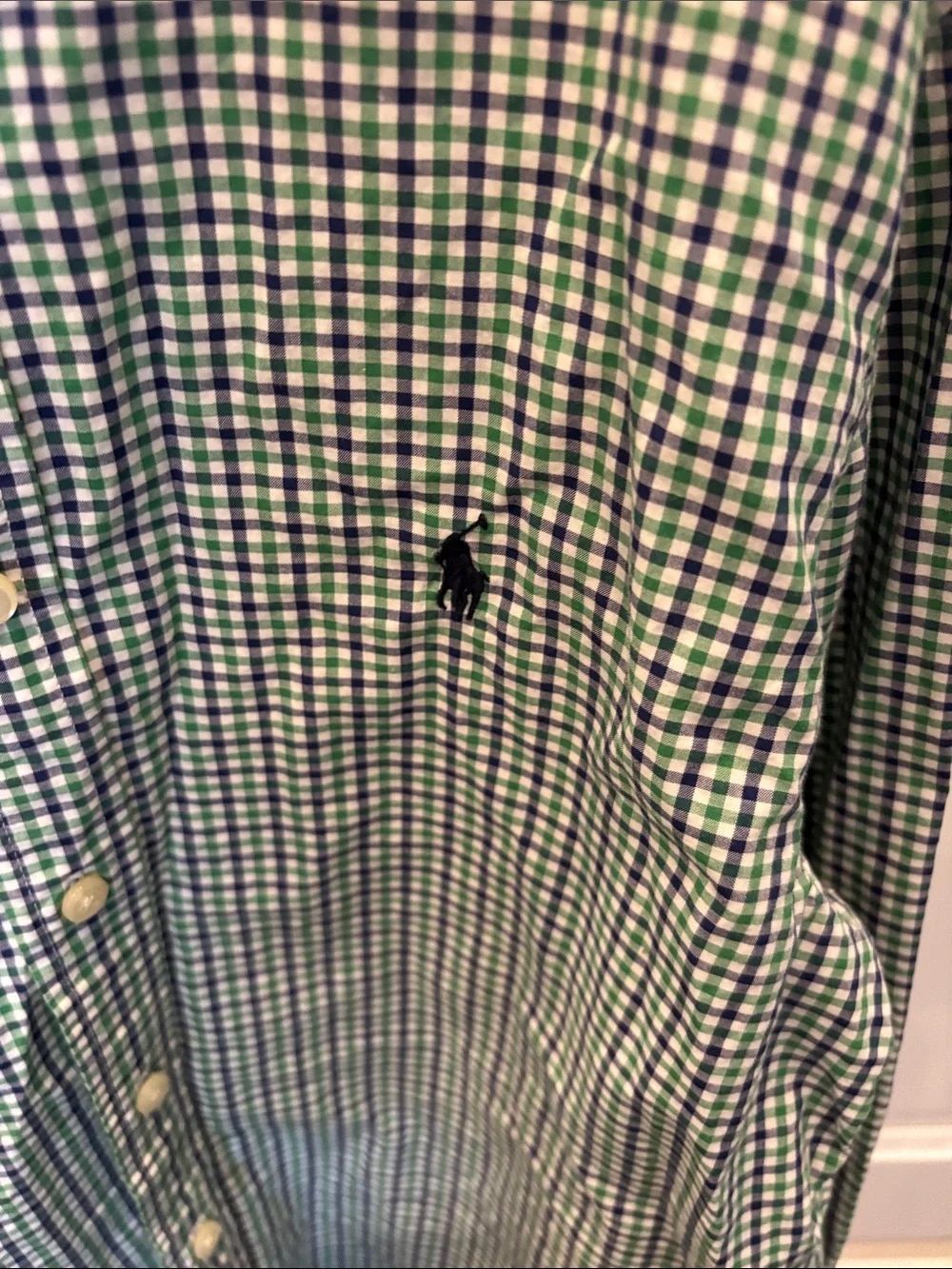 Ralph Lauren Blue & White Gingham Button-Down Shirt
